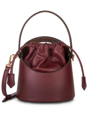 ETRO sac seau Saturno en cuir - Rouge