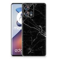 Motorola Edge 30 Fusion | TPU | Siliconen hoesje | Marmer Zwart - Origineel Cadeau Vader