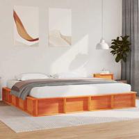 Bedframe met opslag Wasbruin 200 x 200 cm Hout