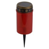 Z1 Graflicht led solar rood ø7xh20cm