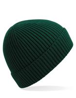 Beechfield CB380 Engineered Knit Ribbed Beanie - Bottle Green - One Size - thumbnail