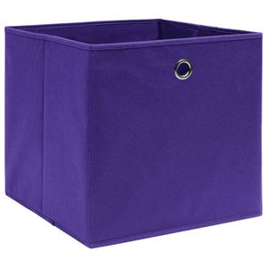 The Living Store Opbergbox - nonwoven - 28x28x28 cm - paars
