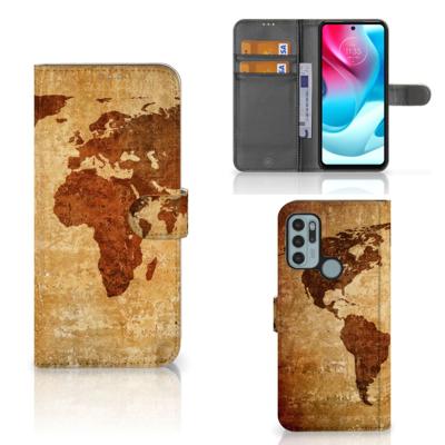 Motorola Moto G60s | Flip Cover | Wereldkaart
