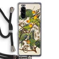 Carolinaparkiet: Sony Xperia 5 Transparant Hoesje met koord
