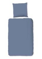 Good Morning Dekbedovertrek "uni dessin" - Blauw - (200x200 cm) - Katoen Flanel