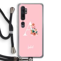 Pink Bouquet: Xiaomi Mi Note 10 Pro Transparant Hoesje met koord
