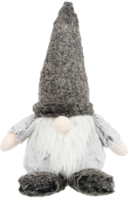 Trixie Kerst Kabouter pluche grijs hondenspeelgoed