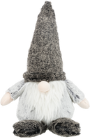 Trixie Kerst Kabouter pluche grijs hondenspeelgoed