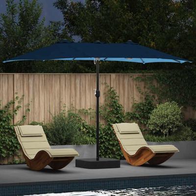 Tuinparasol Blauw 385 x 209 x 244 cm Stof