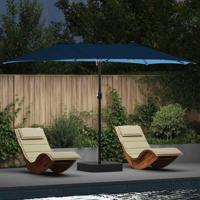 Tuinparasol Blauw 385 x 209 x 244 cm Stof