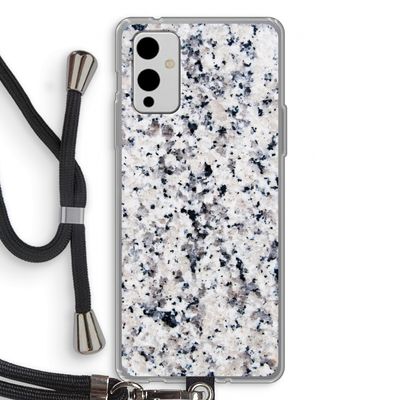 Gespikkelde marmer: OnePlus 9 Transparant Hoesje met koord