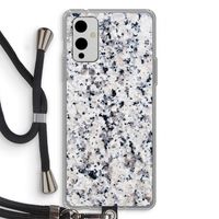 Gespikkelde marmer: OnePlus 9 Transparant Hoesje met koord