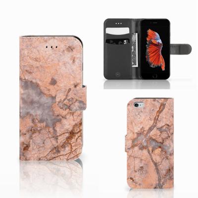 Apple iPhone 6 | 6s | Bookcase | Marmer Oranje