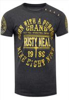 Rusty Neal - heren T-shirt antraciet - 15216