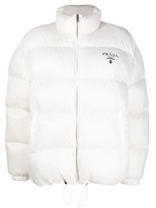 Prada veste Re-Nylon à capuche - Blanc