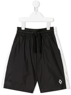 Marcelo Burlon County Of Milan Kids short de bain à détails rayés - Noir