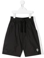 Marcelo Burlon County Of Milan Kids short de bain à détails rayés - Noir