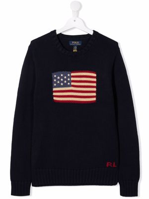POLO RALPH LAUREN KIDS pull à manches longues - Bleu