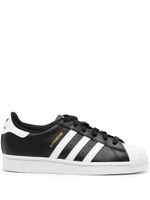 adidas baskets Superstar en cuir - Noir - thumbnail