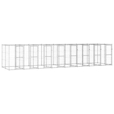 Hondenkennel 19,36 m² gegalvaniseerd staal