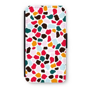 Colored Giraffe: iPhone X Flip Hoesje