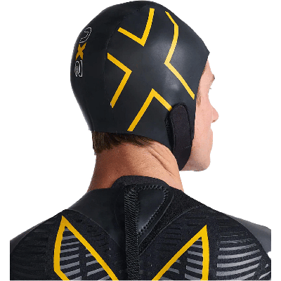 2XU Propel Neoprene Swim Cap Black/Ambition unisex