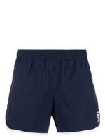 Alexander McQueen short de bain à logo brodé - Bleu - thumbnail