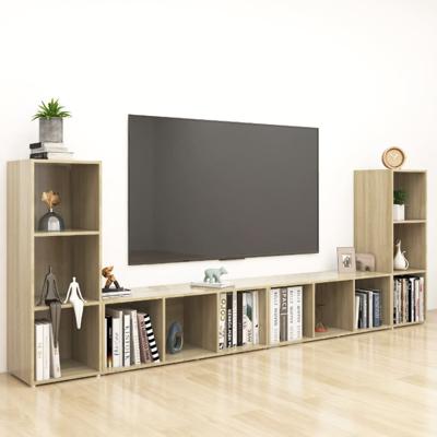 Tv-meubelen 4 st 107x35x37 cm bewerkt hout sonoma eikenkleurig