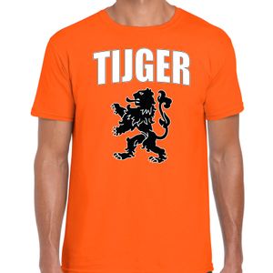 Oranje fan shirt / kleding tijger met oranje leeuw EK/ WK voor heren 2XL  -