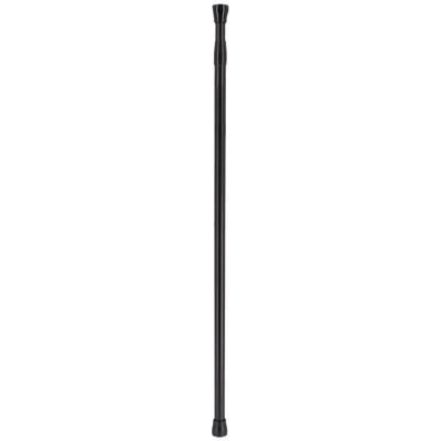 Douchegordijn stang - zwart - uitschuifbaar van 70 naar 120 cm - aluminium - klik en klem systeem