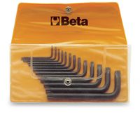 Beta 13-delige set haakse stiftsleutels voor Torx® schroeven (art. 97TX) in etui 97TX/B13 - 000970650