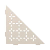 Schluter Shelf-E-S1 planchet - 21x21x0.5cm - inbouw - Driehoek - Perforatie: Floral - gecoat Ivoor ses1d5tsi