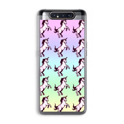 Musketon Unicorn: Samsung Galaxy A80 Transparant Hoesje