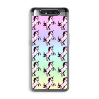Musketon Unicorn: Samsung Galaxy A80 Transparant Hoesje