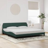 Bedframe zonder matras 200x200 cm fluweel donkergroen
