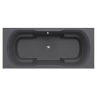 Ligbad Xenz Ibiza | Inbouw | 180x80 cm | Incl.Badafvoer | Met overloop | Antraciet mat