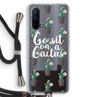 Cactus quote: OnePlus Nord CE 5G Transparant Hoesje met koord