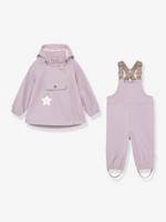 Regenset: waterdichte jas & broek salopet baby MATWAINIS MINI A TURE zachtpaars