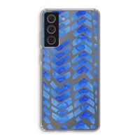 Blauwe pijlen: Samsung Galaxy S21 FE Transparant Hoesje