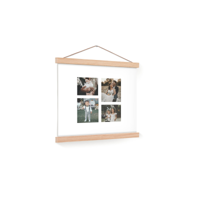 Gepersonaliseerde poster met houten posterhanger 30x30