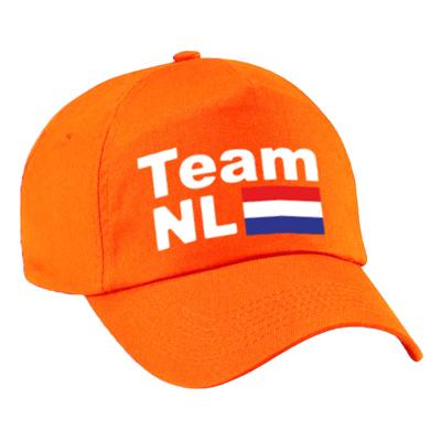 Supporter pet / cap - oranje - Team NL - Holland vlag - EK / WK