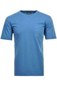 RAGMAN Softknit Regular Fit T-Shirt ronde hals aqua, Effen