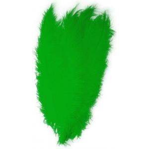 Carnaval verkleed veer/struisvogelveren - 1x - groen - 50 cm - Carnaval - Sierveren/charleston veren