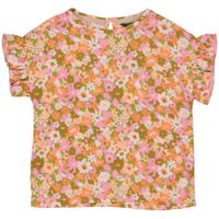 Quapi Meisjes blouse - Bodee - AOP roze bloemen - thumbnail