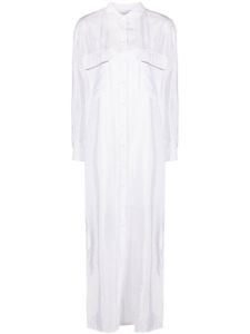 Fabiana Filippi robe-chemise à fente latérale - Blanc