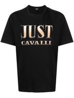 Just Cavalli t-shirt à logo imprimé - Noir