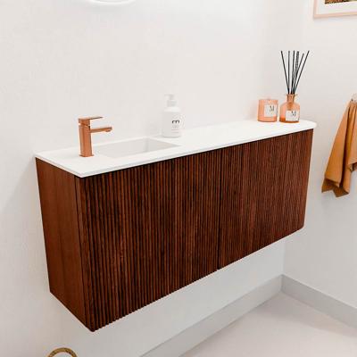 Toiletmeubel Mondiaz Joya | 101.6 cm | Meubelkleur Ruby | Faye wastafel Talc Links | 1 kraangat