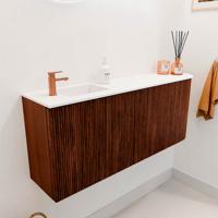 Toiletmeubel Mondiaz Joya | 101.6 cm | Meubelkleur Ruby | Faye wastafel Talc Links | 1 kraangat