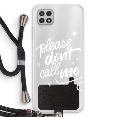 Don't call: Samsung Galaxy A22 4G Transparant Hoesje met koord