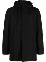 Herno logo-plaque padded hooded coat - Noir